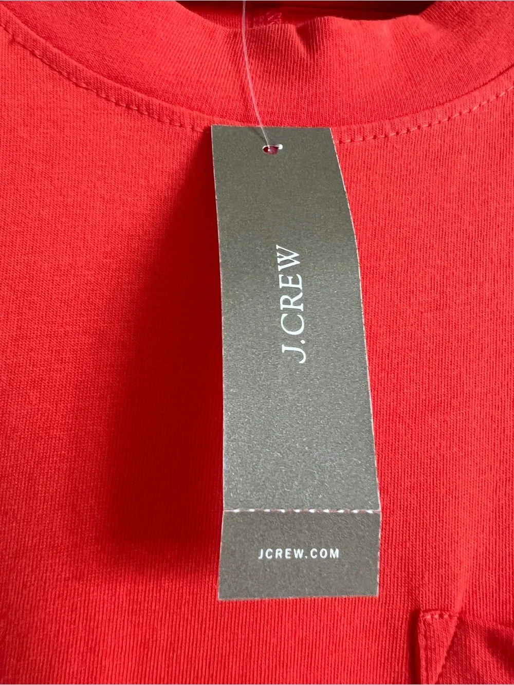 J.Crew Pocket T-Shirt Dress Neon Poppy Cotton NWT Size Small